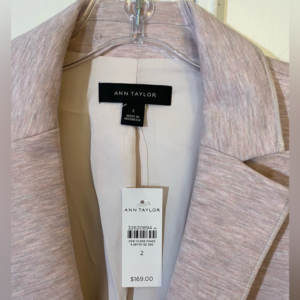 Ann Taylor | Jackets & Coats | Ann Taylor Light Pink Heather Blazer. Size 2. NWT - Picture 5 of 8